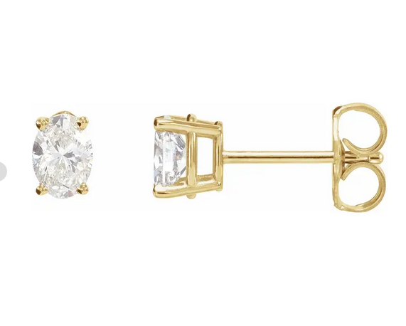 14K Yellow 1/2 CTW Natural Diamond Earrings Item # 1870:211:P