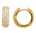 14K Yellow 7/8 CTW Natural Diamond Hoop Earrings Item # 67150:101:P