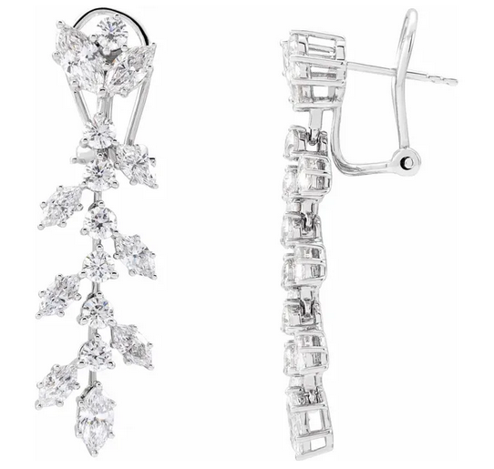 14K White 4 1/4 CTW Lab-Grown Diamond Earrings Item # 689051:LG701:P