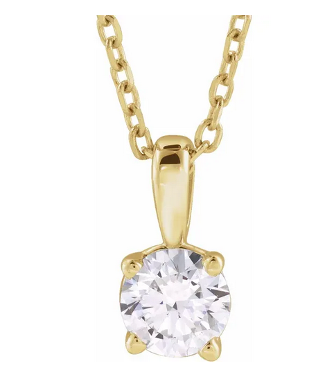 14K Yellow 1 CT Lab-Grown Diamond 18" Necklace Item # 28392:LG708:P