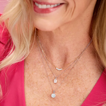 14K White 1/2 CT Natural Diamond Pendant Item # 28428:611:P