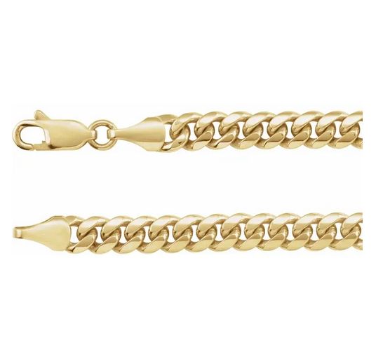 14K Yellow 5 mm Miami Cuban Curb 18" Chain Item # CH1243:100:P