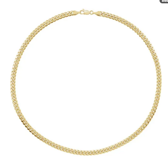 14K Yellow 5 mm Miami Cuban Curb 18" Chain Item # CH1243:100:P