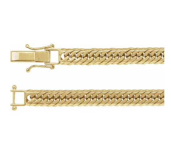 18K Yellow 6.2 mm Diamond-Cut Curb 20" Chain Item # CH1258:600:P