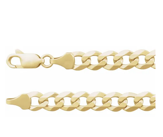 14K Yellow 7 mm Curb 18" Chain Item # CH1234:101:P