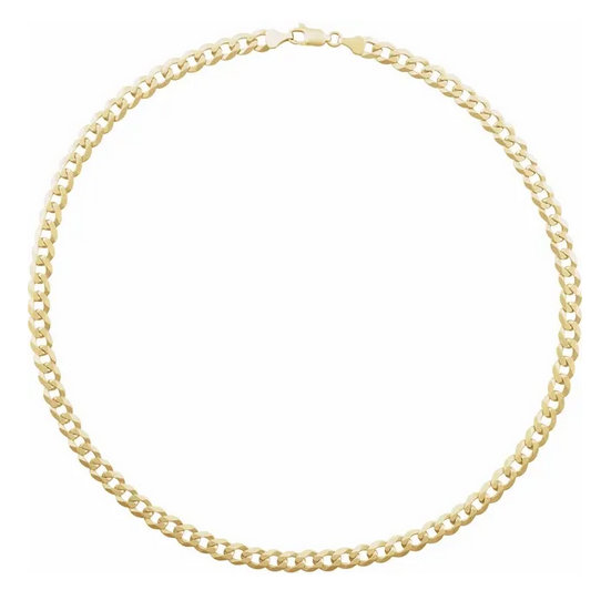 14K Yellow 7 mm Curb 18" Chain Item # CH1234:101:P