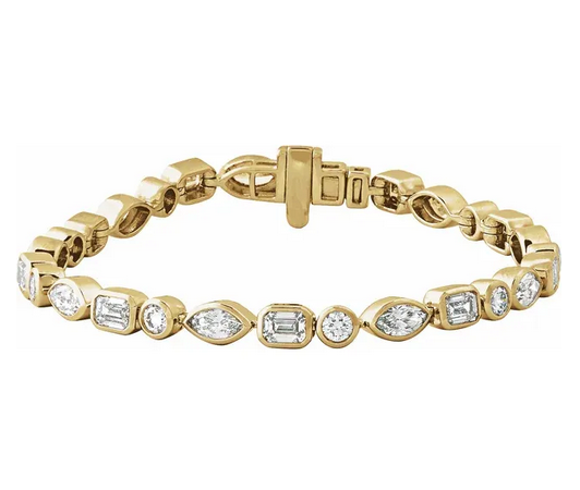 14K Yellow 7 1/8 CTW Lab-Grown Diamond Line 7" Bracelet Item # BRC1017:LG700:P