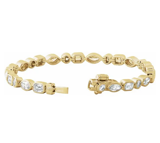 14K Yellow 7 1/8 CTW Lab-Grown Diamond Line 7" Bracelet Item # BRC1017:LG700:P