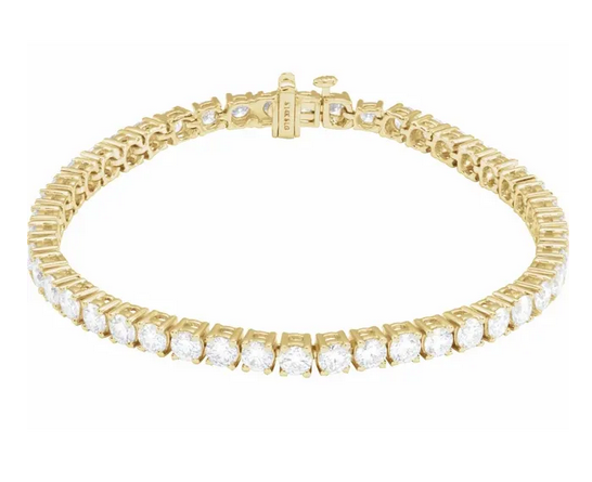 14K Yellow 8 CTW Lab-Grown Diamond Line 7" Bracelet Item # BRC951:LG621:P