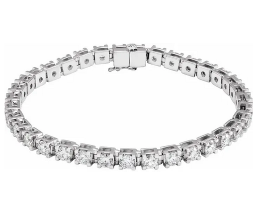 14K White 8 CTW Lab-Grown Diamond Line 7 1/4" Bracelet Item # 653702:LG174:P