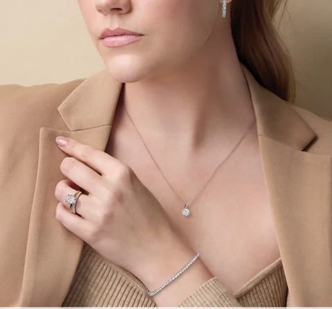 14K White 8 CTW Lab-Grown Diamond Line 7 1/4" Bracelet Item # 653702:LG174:P