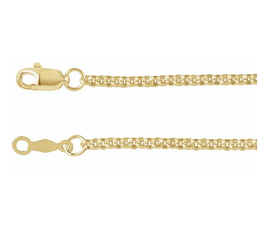 14K Yellow 2 mm Rolo 16" Chain Item # CH1279:101:P