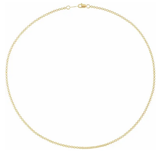 14K Yellow 2 mm Rolo 16" Chain Item # CH1279:101:P