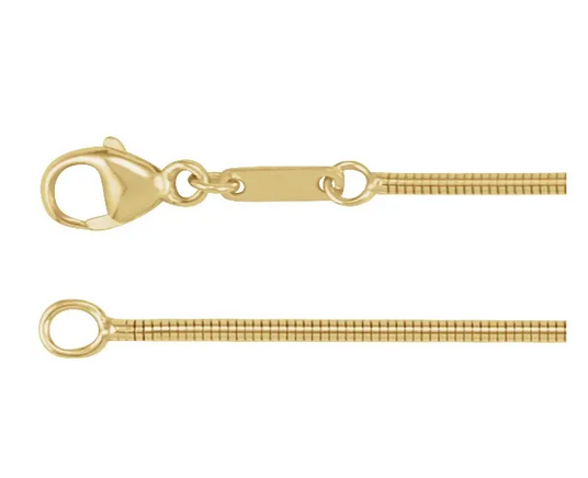 14K Yellow 1.2 mm Boa Snake 16" Chain Item # CH1271:101:P