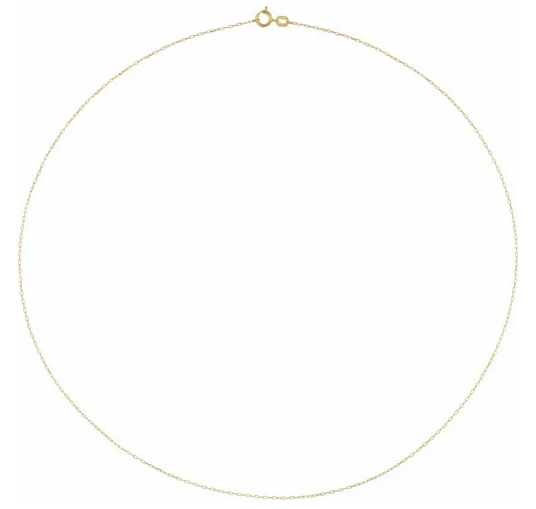 14K Yellow .85 mm Diamond Cut Paperclip-Style Forzentina 18" Chain Item # CH1284:602:P