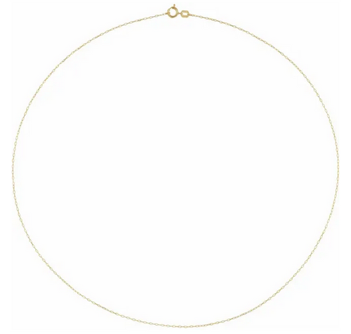 14K Yellow .85 mm Diamond Cut Paperclip-Style Forzentina 18" Chain Item # CH1284:602:P