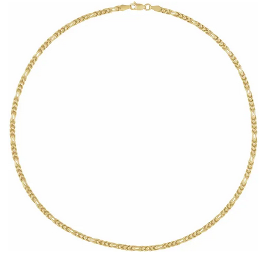 14K Yellow 3.2 mm Franco 16" Chain Item # CH1283:102:P