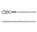 14K White 1.6 mm Diamond-Cut Rope 16" Chain Item # CH948:109:P