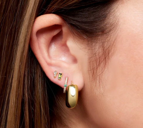 14K Yellow Electroform 20 mm Hoop Earrings.     Item # 689254:600:P