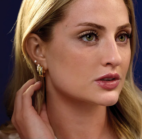 14K Yellow Round Tube 30 mm Hoop Earrings Item # 689255:600:P