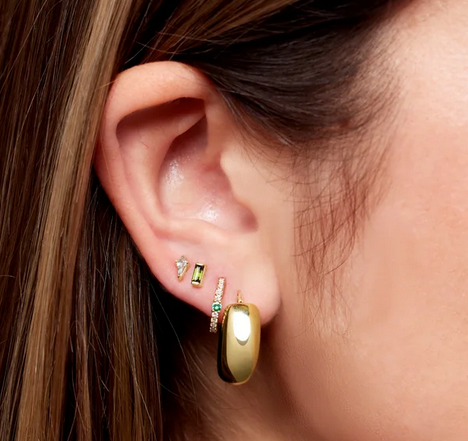 14K Yellow Electroform 20 mm Hoop Earrings Item # 689254:600:P