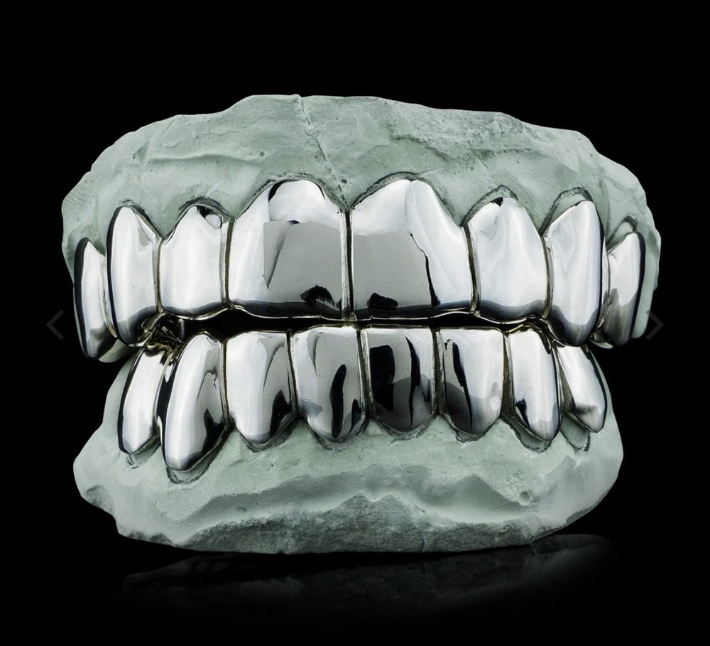 Example sterling silver grillz style